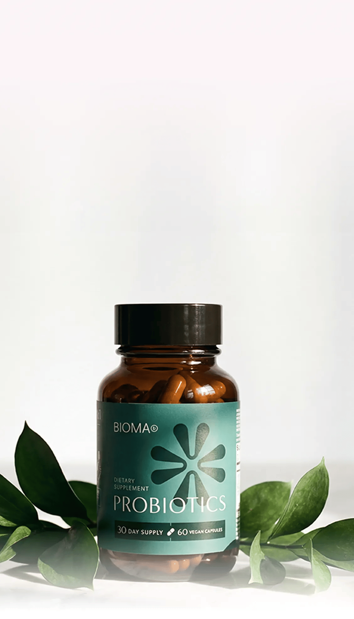 Bioma Probiotics bottle hero banner mobile view - gut health and weight loss supplement