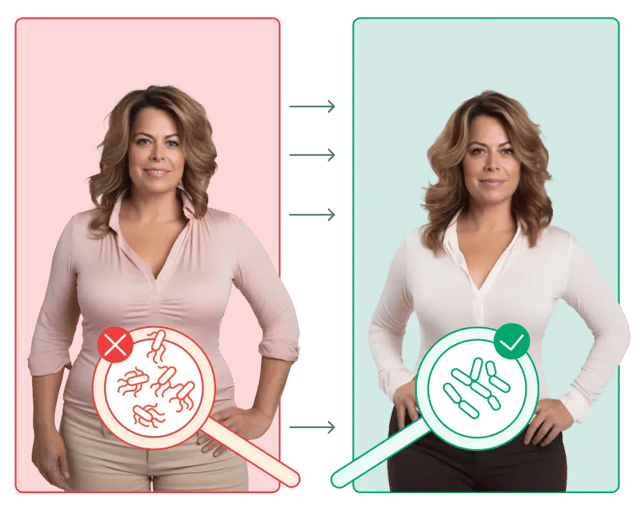 Gut Health Comparison Illustration