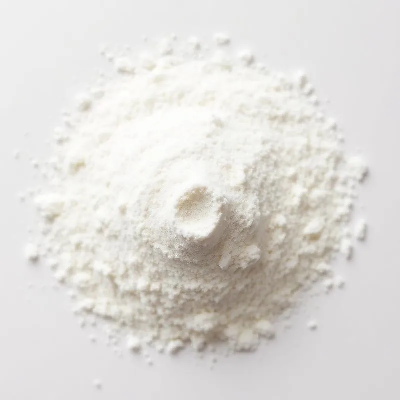 Mound of fine white prebiotic fibre powder
